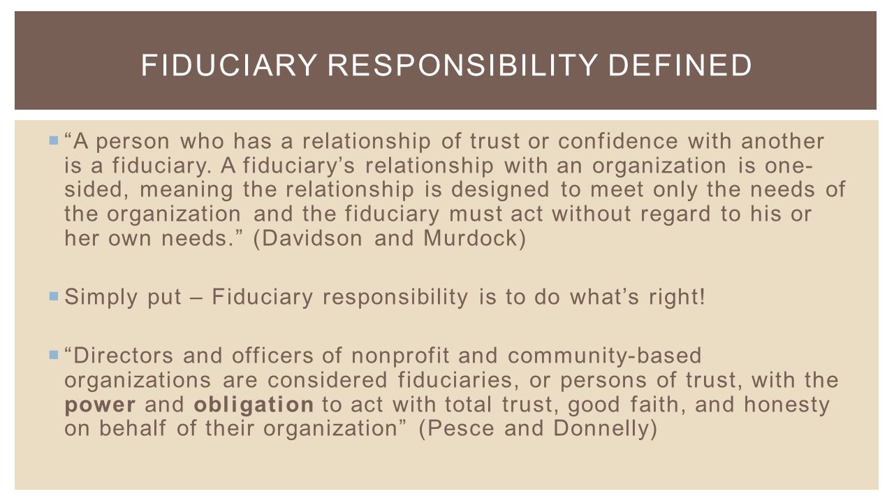 Fiduciary Definition: Examples And Why They Are Important, 40% OFF