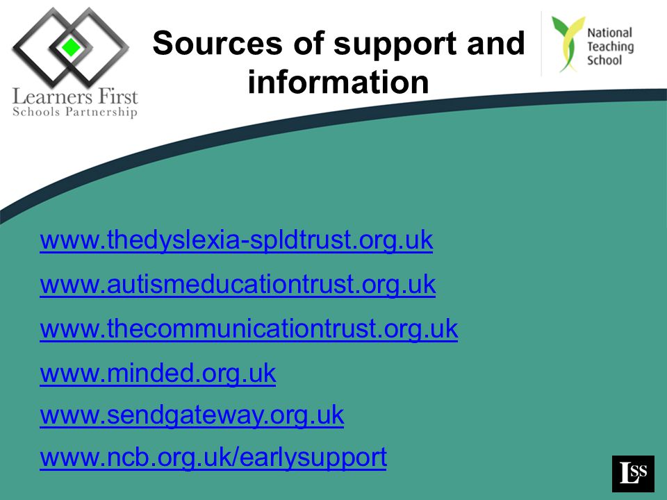Sources of support and information