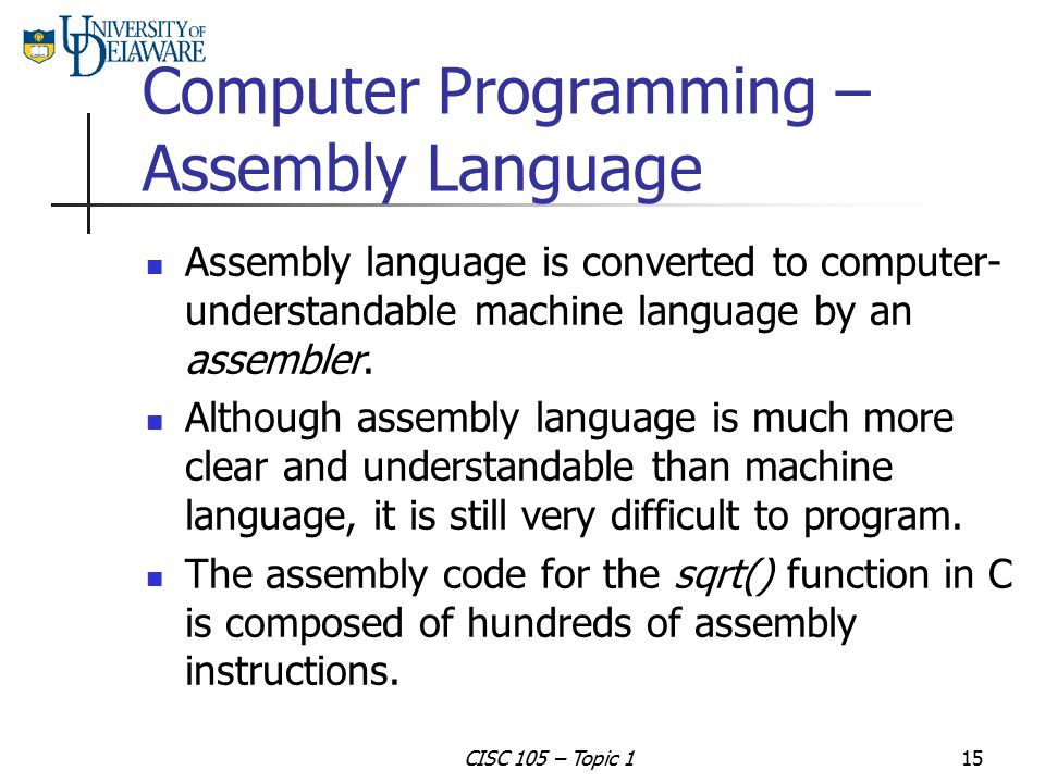 Computer Programming – Assembly Language