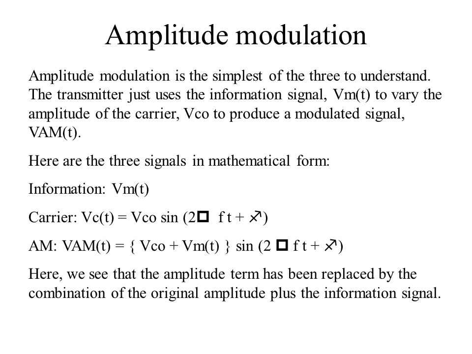 Amplitude modulation