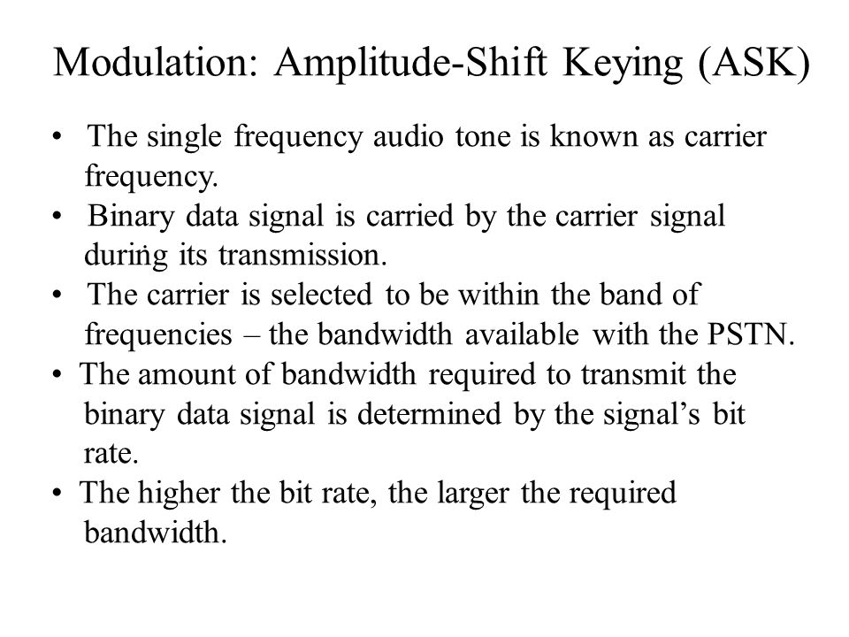 Modulation: Amplitude-Shift Keying (ASK)