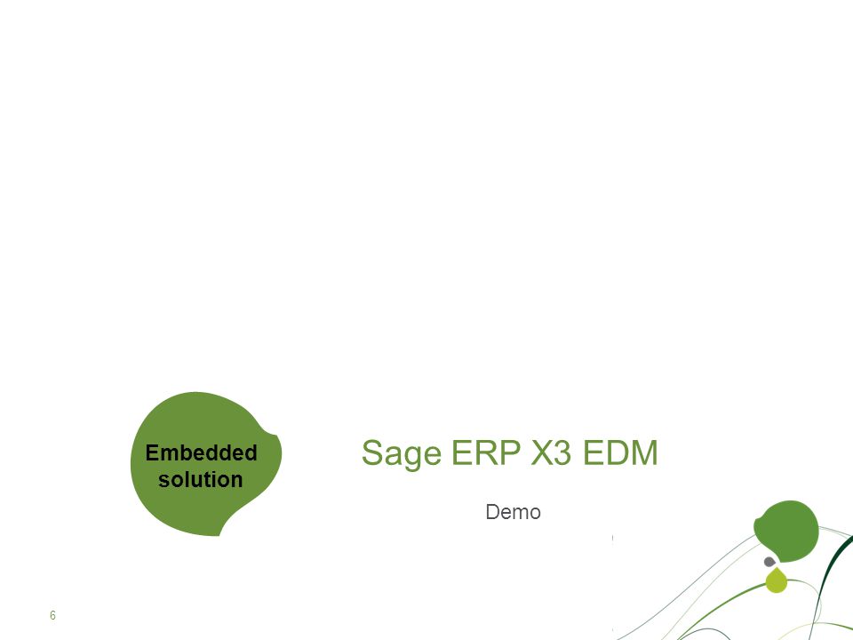 Embedded solution Sage ERP X3 EDM Demo