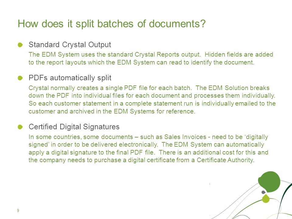 How does it split batches of documents