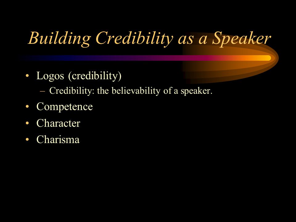 Building Credibility as a Speaker