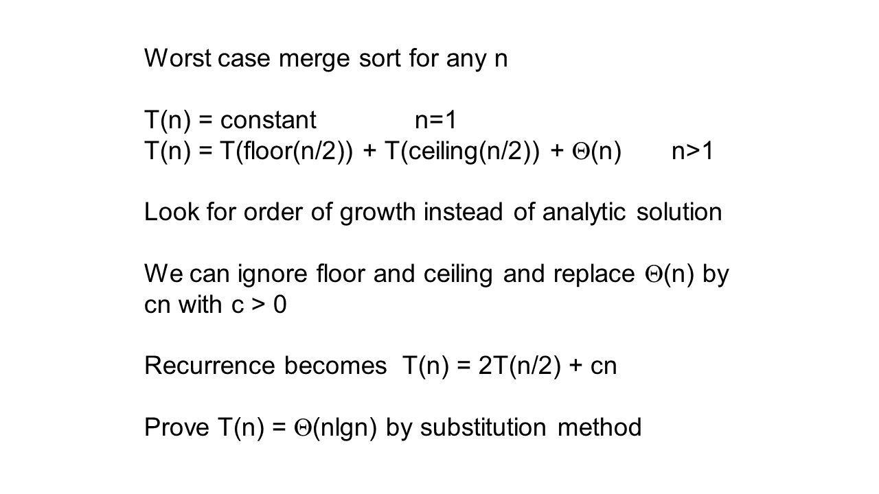 Chapter 4 Solution Of Recurrence Relationships Ppt Video Online Download