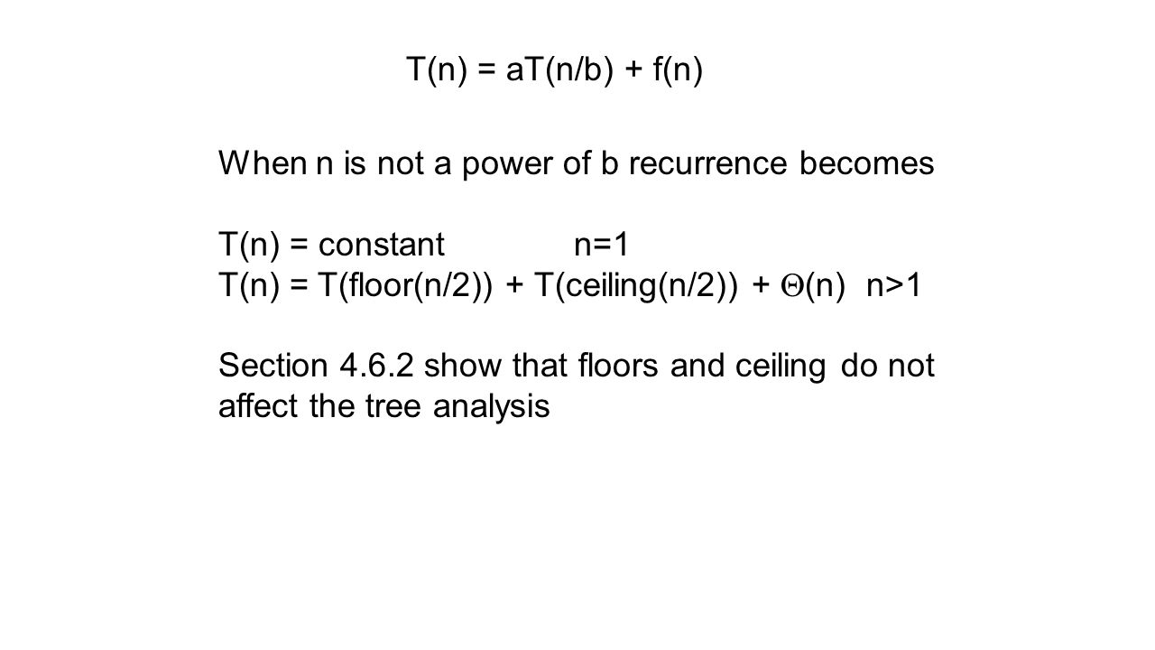 Chapter 4 Solution Of Recurrence Relationships Ppt Video Online Download