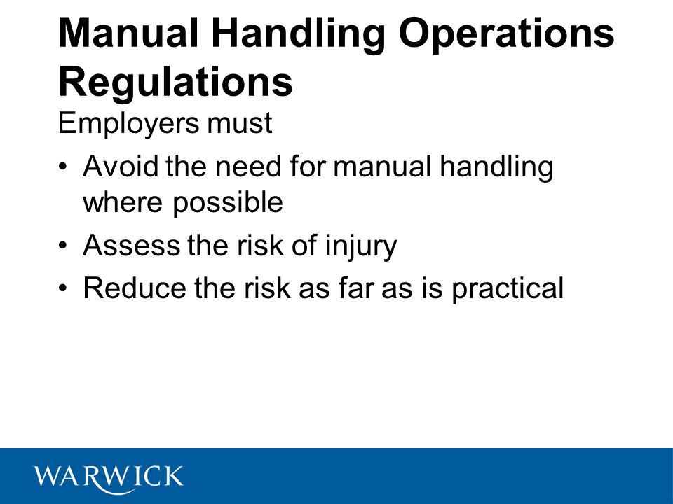 Manual Handling Operations Regulations
