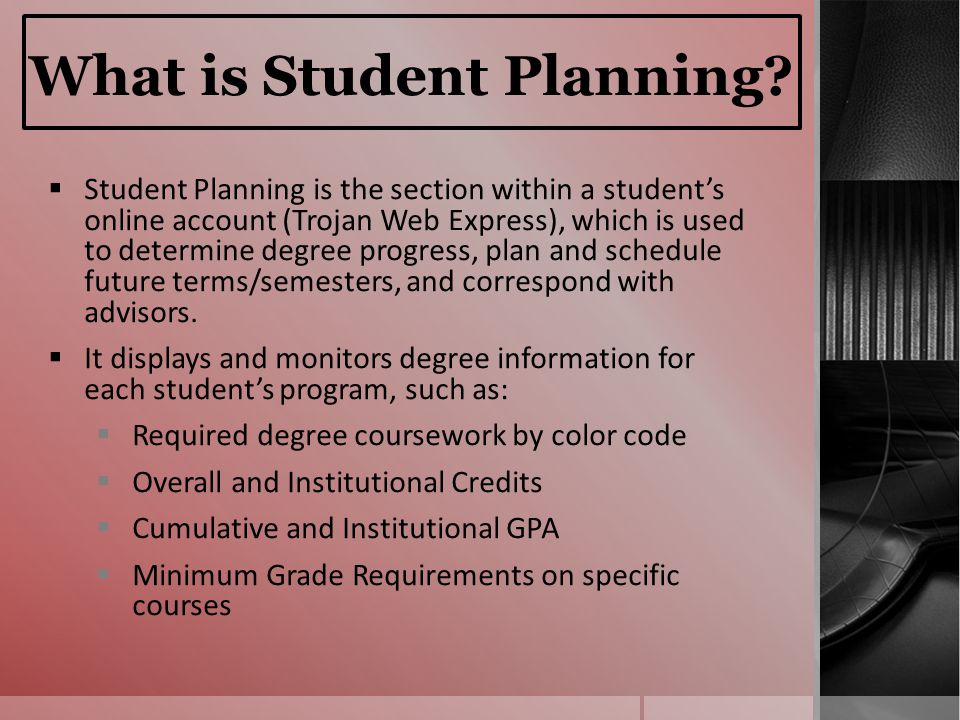 What is Student Planning