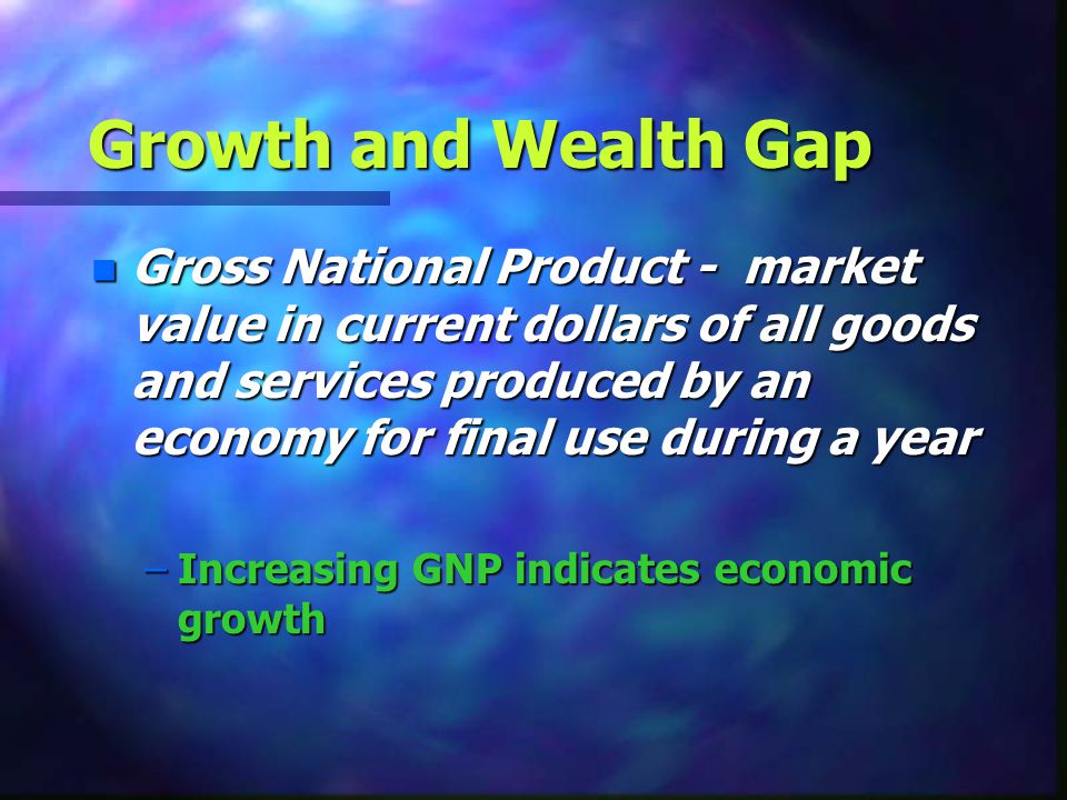 Growth and Wealth Gap