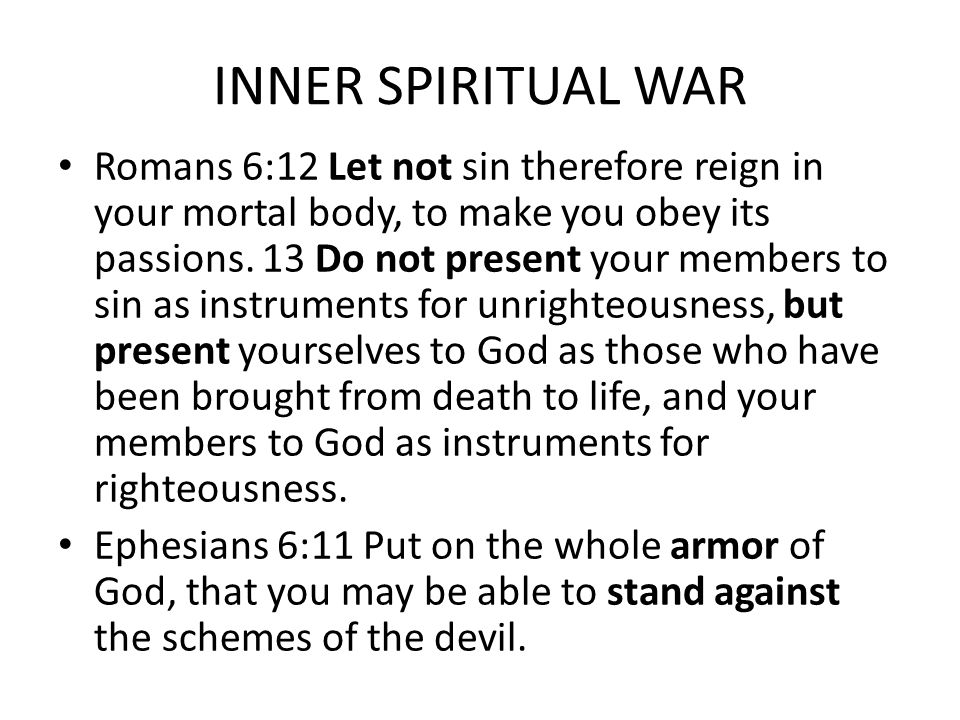 INNER SPIRITUAL WAR