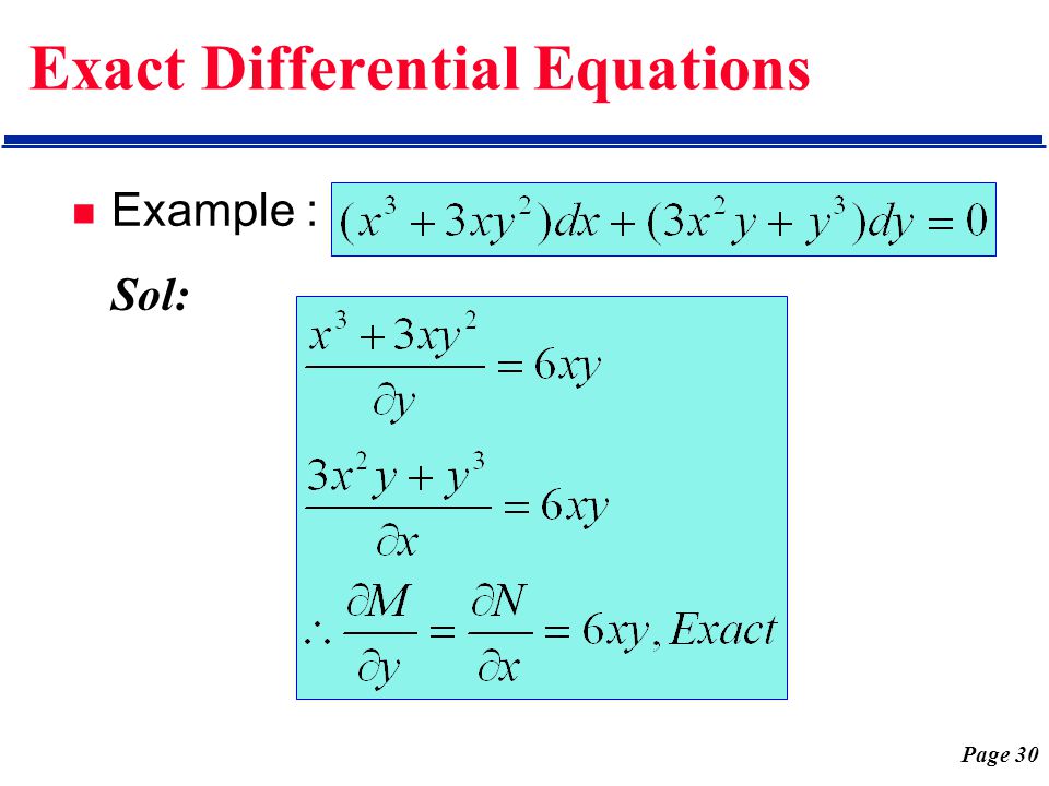 Exact Differential Equations.