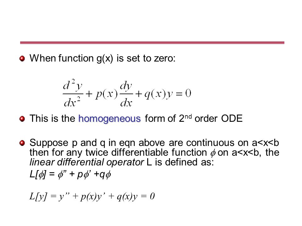 Linear Second Order Ordinary Differential Equations Ppt Video Online Download