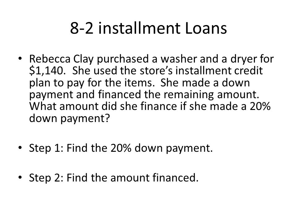 8-2 installment Loans