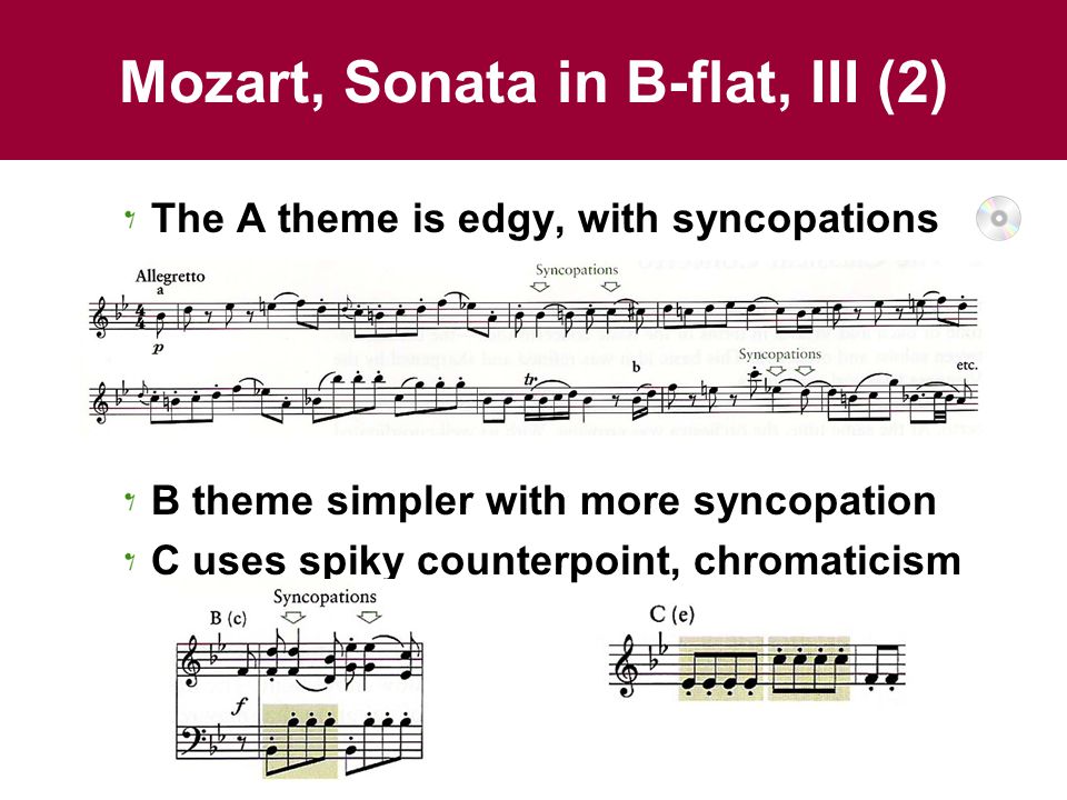 Mozart, Sonata in B-flat, III (2)