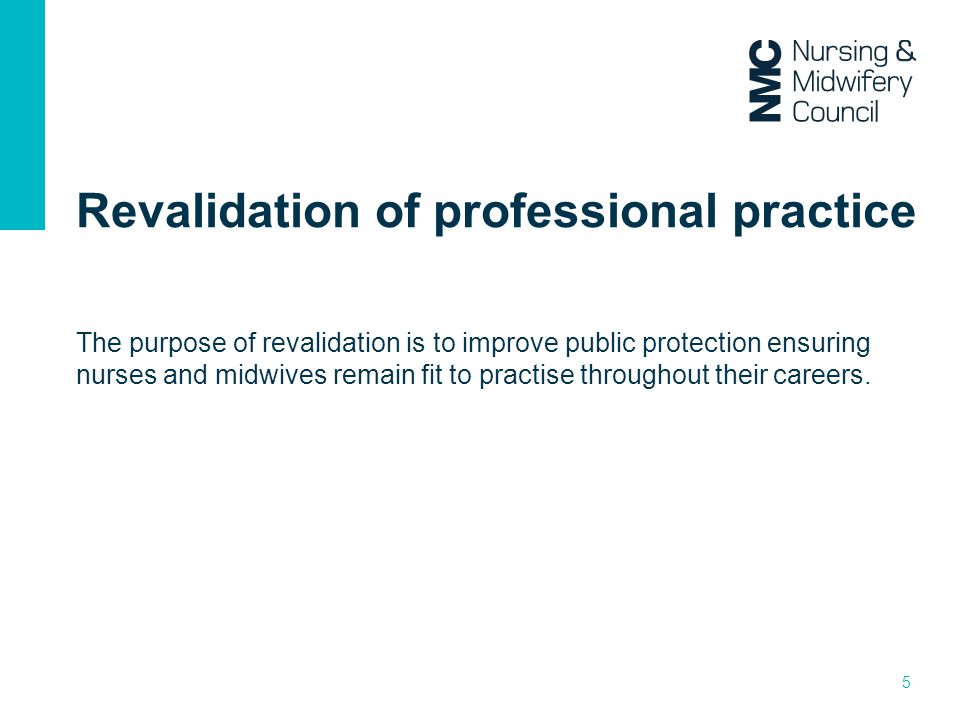 Revalidation of professional practice