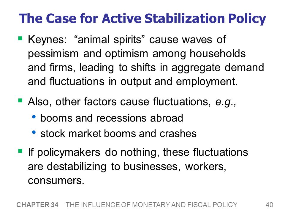 The Case for Active Stabilization Policy