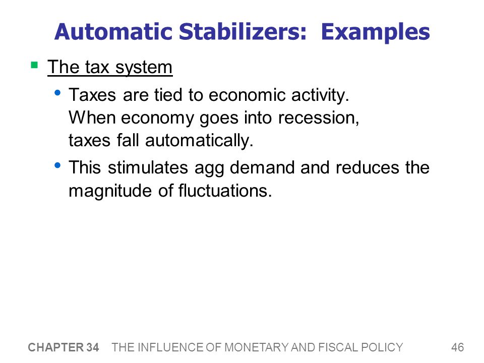 Automatic Stabilizers: Examples