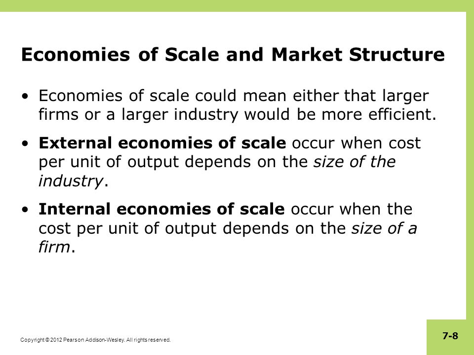 internal and external economies of scale