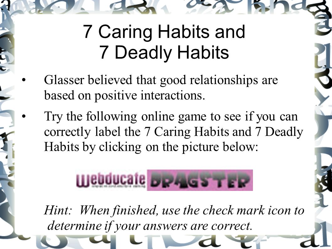 7 deadly habits