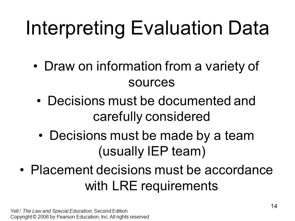 Interpreting Evaluation Data