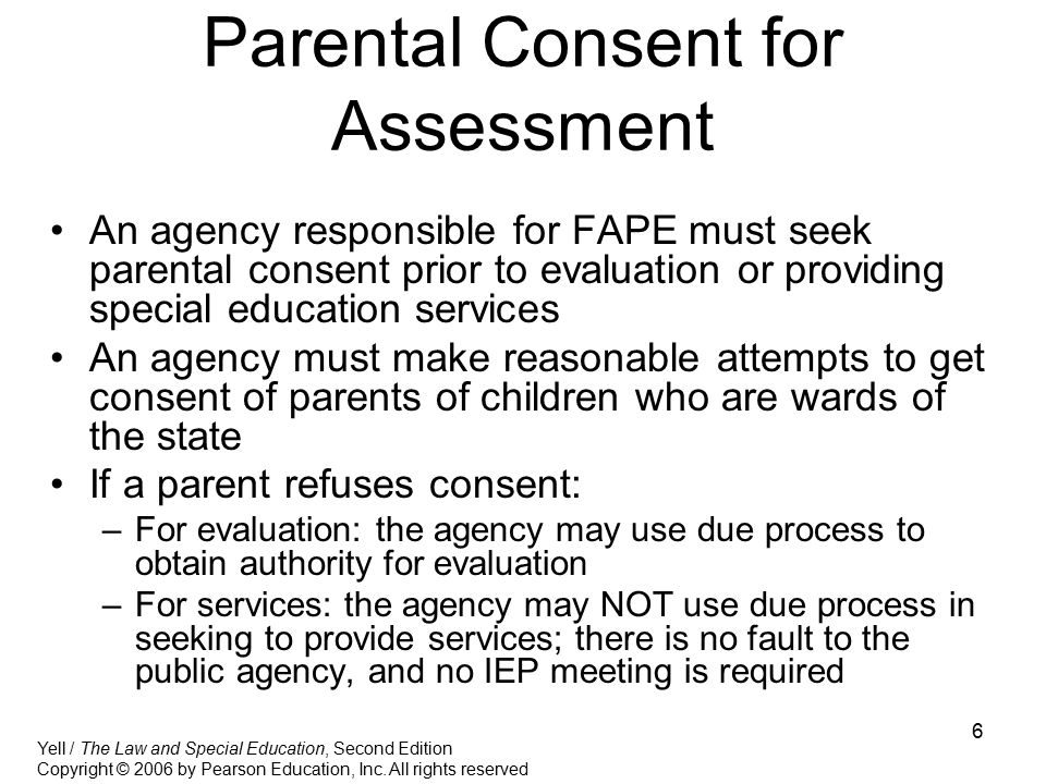 Parental Consent for Assessment