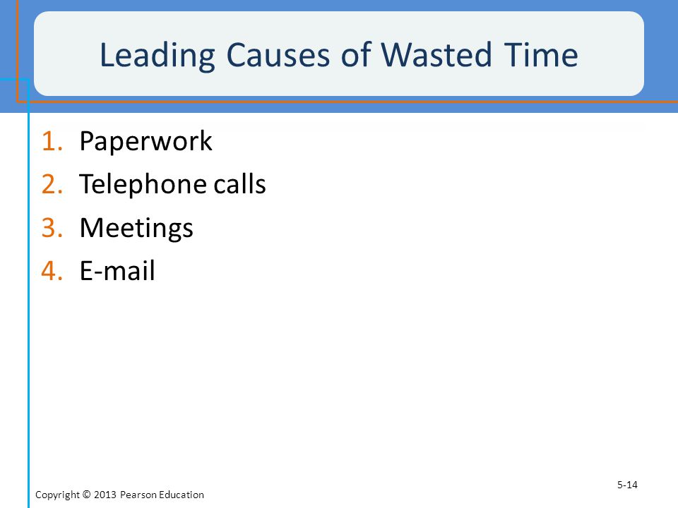 Leading Causes of Wasted Time