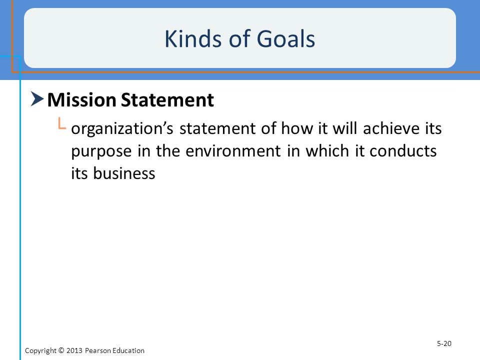 Kinds of Goals Mission Statement