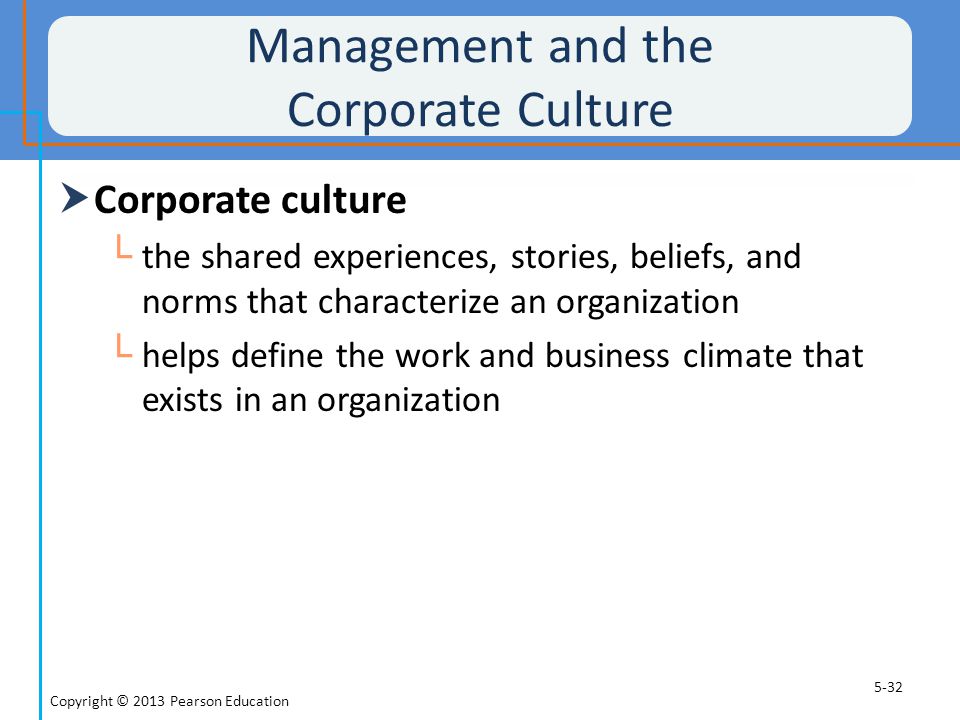 Management and the Corporate Culture