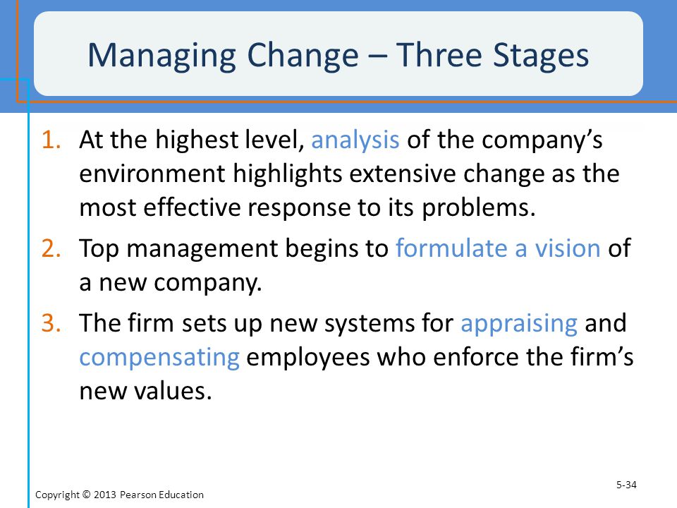 Managing Change – Three Stages