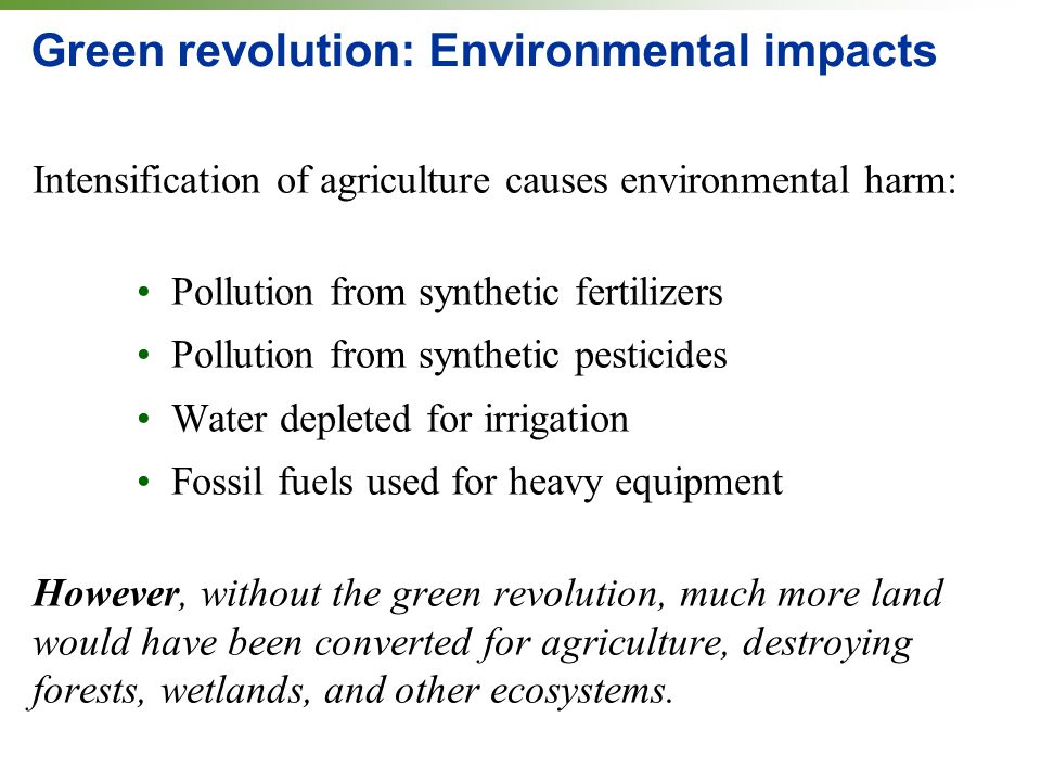 impacts of the green revolution