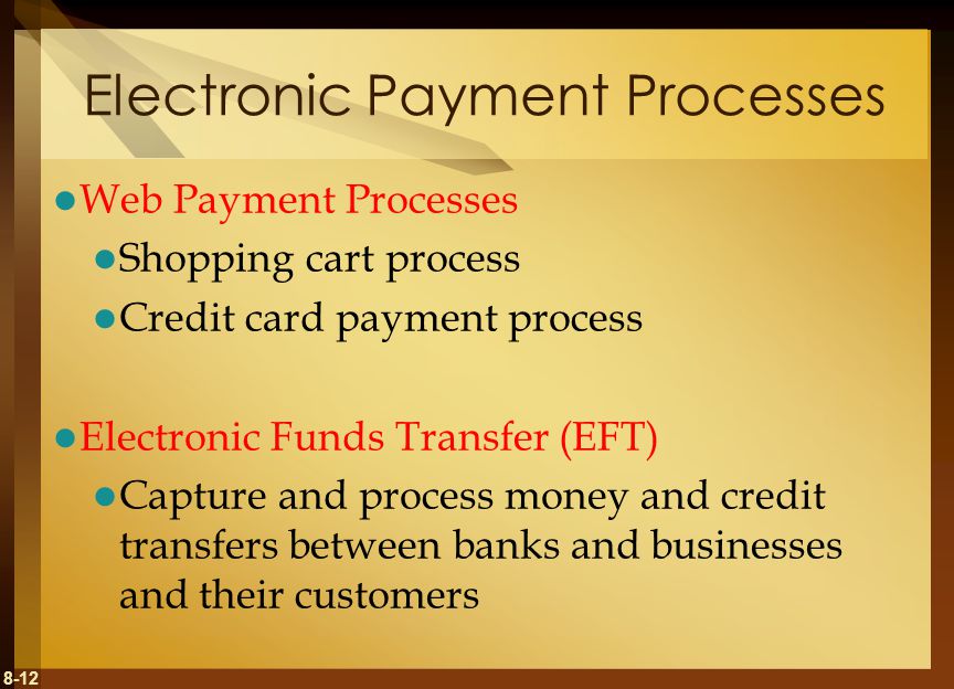 Electronic Payment Processes