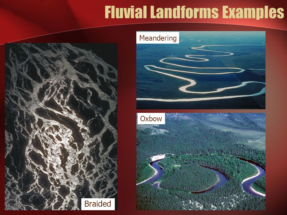Fluvial Landforms Examples