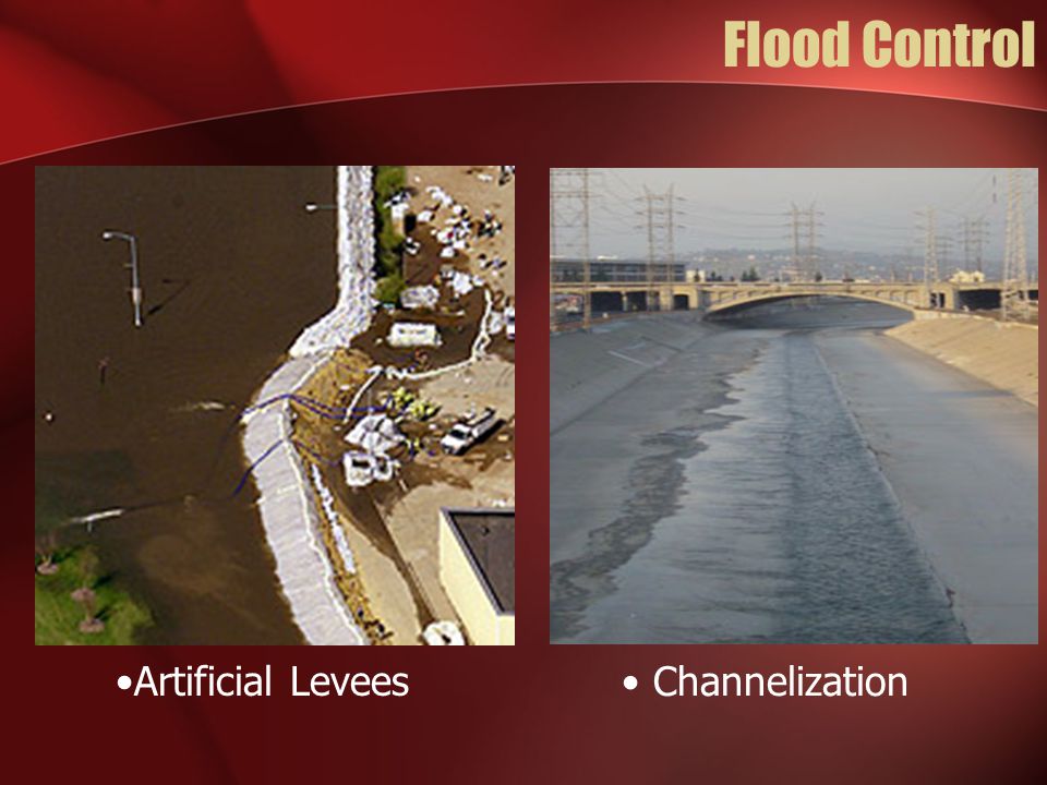Flood Control Artificial Levees Channelization