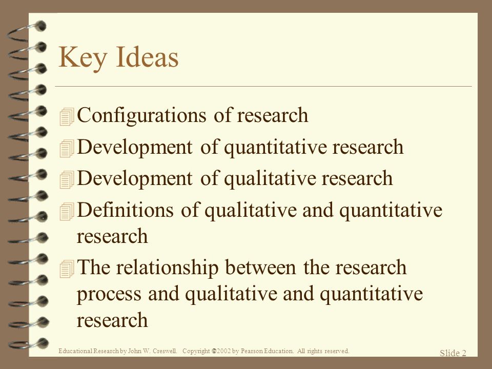 Key Ideas Configurations of research