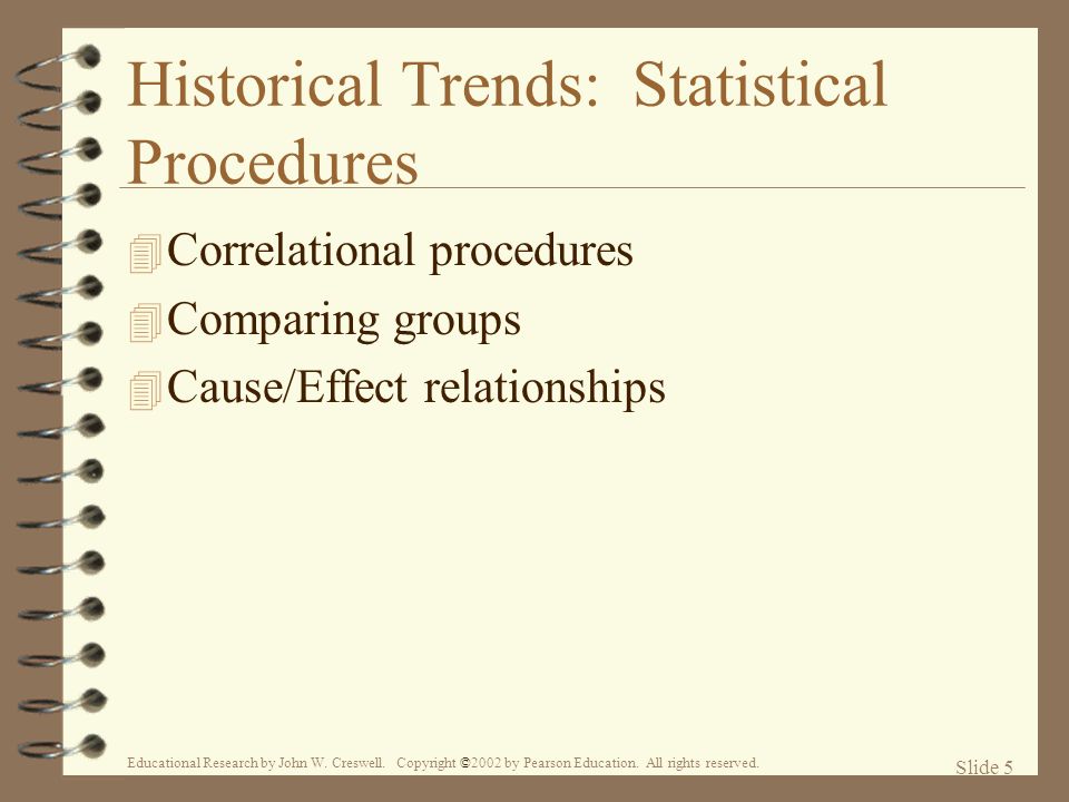 Historical Trends: Statistical Procedures