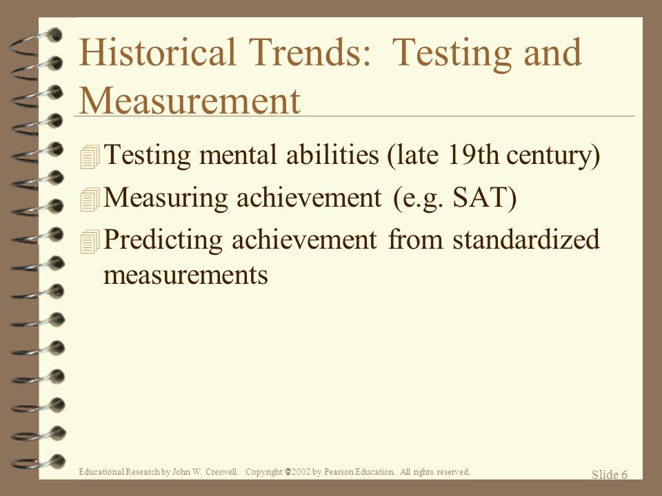 Historical Trends: Testing and Measurement