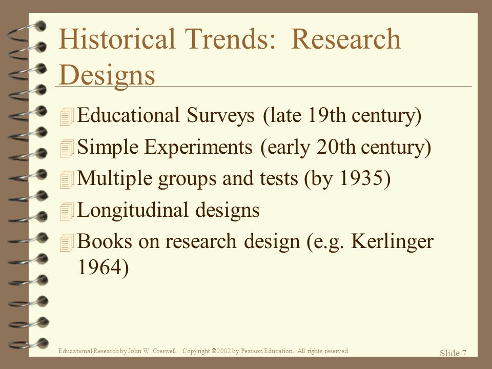 Historical Trends: Research Designs