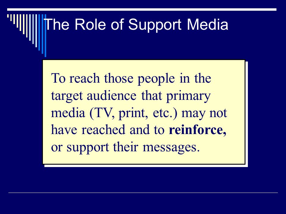 Chapter 13 Support Media. - ppt download