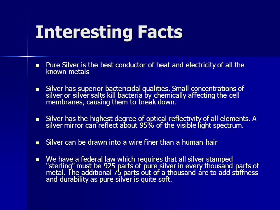 Facts About Silver
