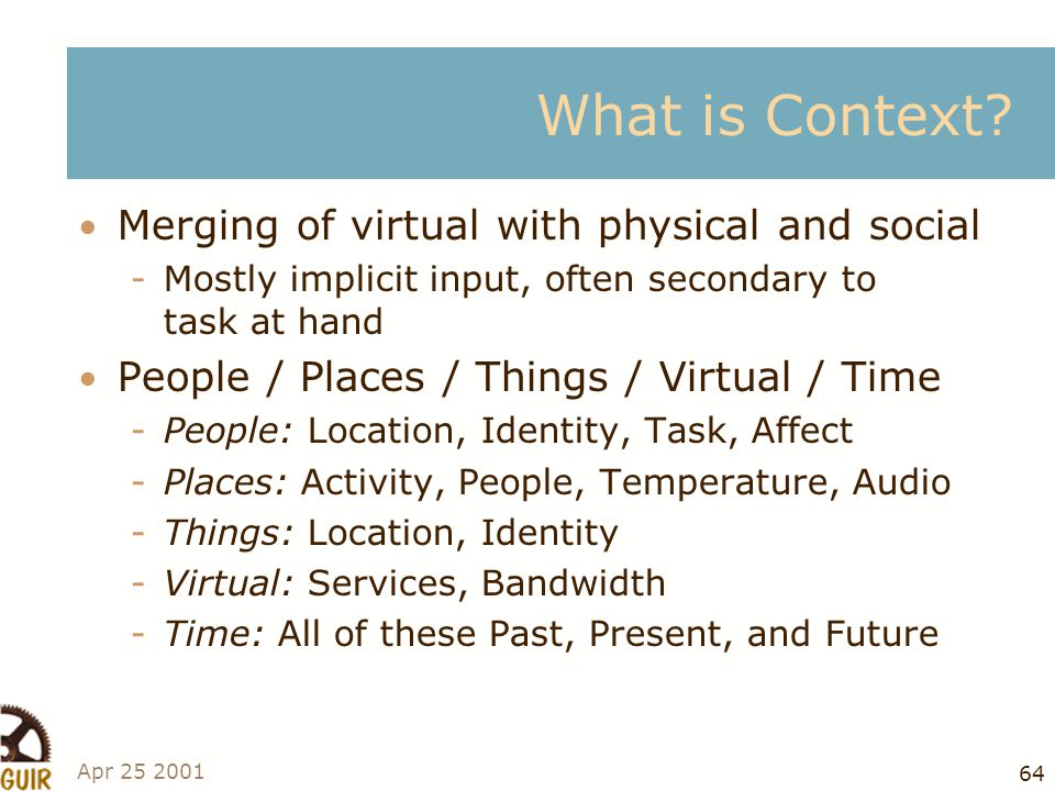 What is Context Merging of virtual with physical and social