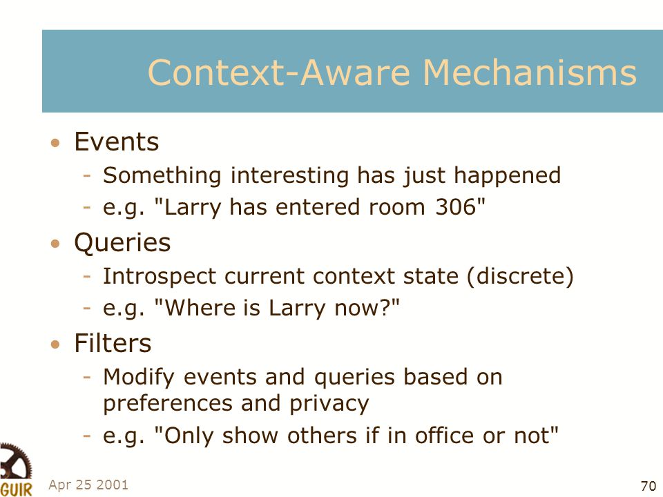 Context-Aware Mechanisms