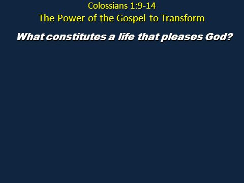 What constitutes a life that pleases God