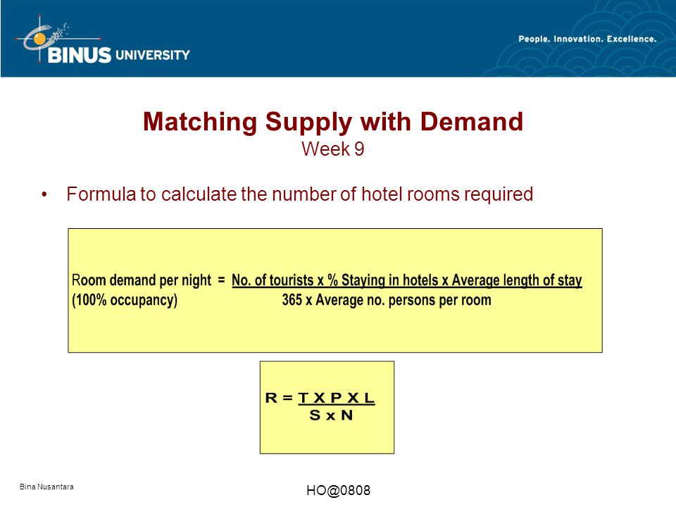 Matching Supply with Demand Week 9