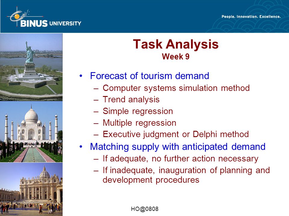 Task Analysis Week 9 Forecast of tourism demand