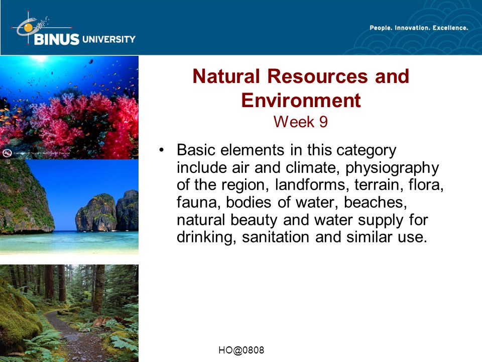 Natural Resources and Environment Week 9