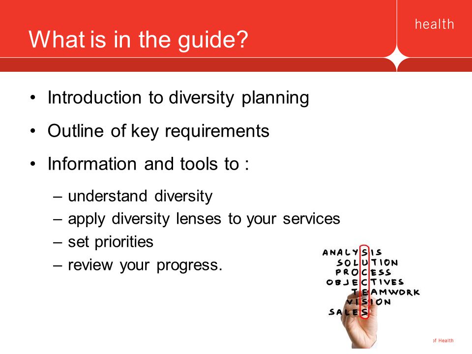 What is in the guide Introduction to diversity planning