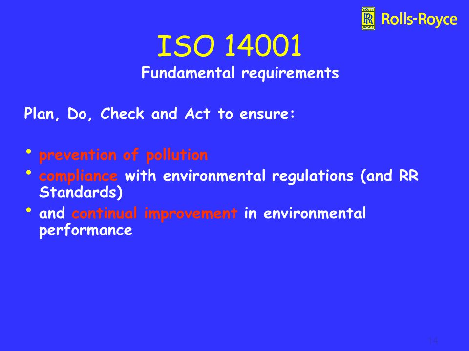 Fundamental requirements