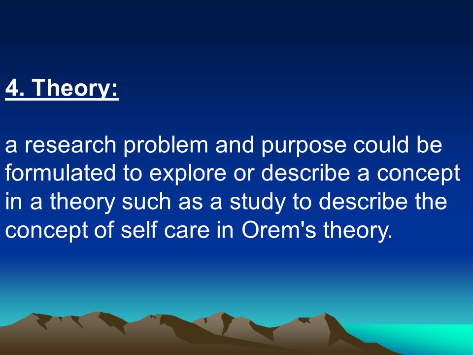 4. Theory: