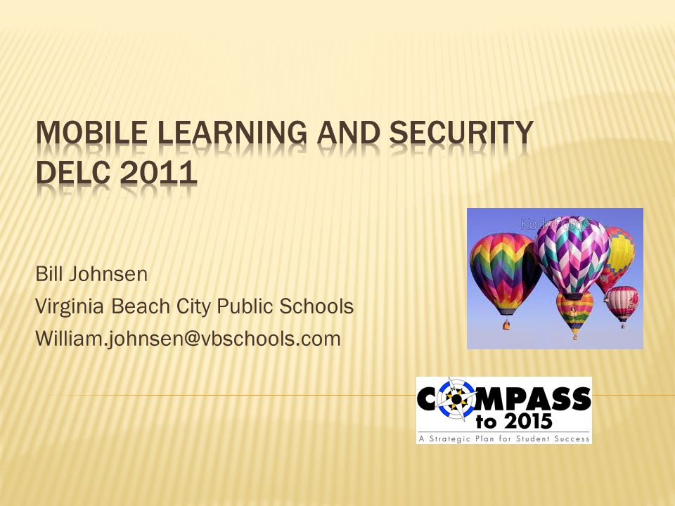 Mobile learning and security DELC 2011