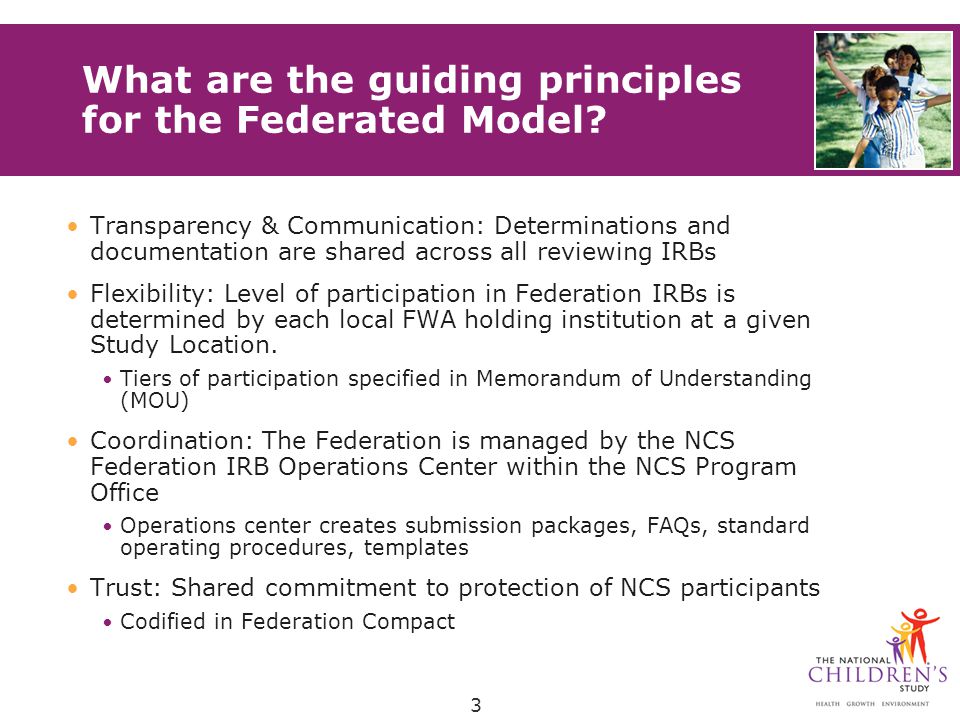 What are the guiding principles for the Federated Model